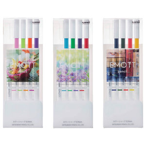 Lápiz de color Unni Emott, cuerpo blanco con impresión digital de 0,9 mm, juego multicolor para uso en oficina y escuela, serie M9EM4CL - Product Image 2