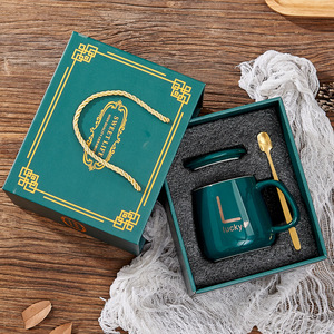 Ly sứ sáng tạo tinh tế kèm thìa, quà tặng lễ hội/Quà tặng ngày lễ các loại - Product Image 3