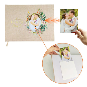 Custom Wedding Album OEM Video <strong>Book</strong> Your Wedding Linen Cover Bound Hardcover <strong>Visitor</strong> Guest Record Wedding Planner <strong>Book</strong> - Product Image 2