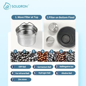 Cá nhân Lọc 400ml đôi lọc Alkaline chai nước năng lượng cầm tay <span class=keywords><strong>Nano</strong></span> <span class=keywords><strong>Flask</strong></span> kiềm ion hóa chai nước - Product Image 6