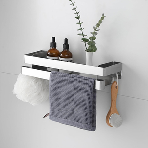 Étagère <span class=keywords><strong>de</strong></span> <span class=keywords><strong>salle</strong></span> <span class=keywords><strong>de</strong></span> <span class=keywords><strong>bain</strong></span> murale auto-adhésive en acier inoxydable améliorée <span class=keywords><strong>de</strong></span> 33 cm, sans perçage, pour raclette <span class=keywords><strong>de</strong></span> fenêtre - Product Image 5