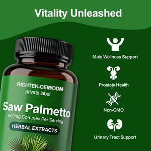 Oen/ODM 100 viên nang Saw Palmetto chiết xuất viên nang tuyến tiền liệt Hỗ trợ bổ sung cho sức khỏe của nam giới đường tiết niệu hỗ trợ - Product Image 3