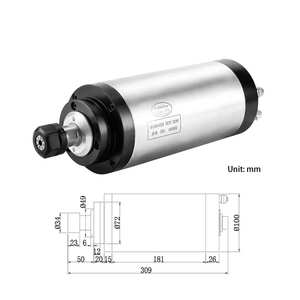 Moteur de broche CNC à refroidissement par eau, haute précision, 3KW, 24000 tr/min, 220V/380V, personnalisé en usine, pour machine de fraisage CNC du bois - Product Image 2