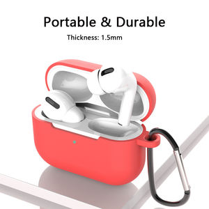 Funda protectora de goma <span class=keywords><strong>para</strong></span> Apple <span class=keywords><strong>Airpods</strong></span> Pro, carcasa de silicona de Color sólido resistente al agua, anticaída, novedad - Product Image 3