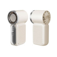 접이식 미니 휴대용 선풍기 포켓형 컴팩트 휴대용 USB 충전식 끈 스트랩 LED 디스플레이 통근 여행용 에어쿨러 소형