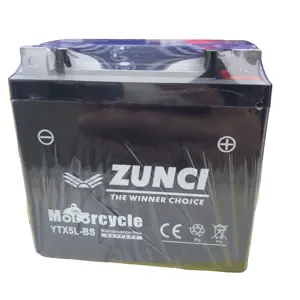 电动摩托车电池Baterias De Moto Zunci 12v 5ah Ytx4l Ytx7l Ytx12l Ytx5l Bs摩托车电池