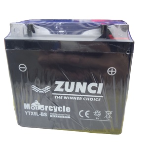 Batería para Motocicleta Eléctrica, Baterías de Moto Zunci 12v 5ah Ytx4l <span class=keywords><strong>Ytx7l</strong></span> Ytx12l Ytx5l <span class=keywords><strong>Bs</strong></span> - Product Image 1