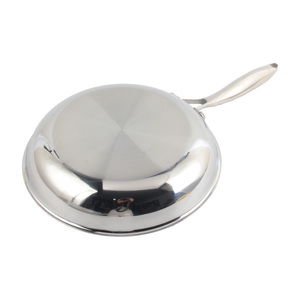 Poêle à frire antiadhésive en acier inoxydable triple couche avec couvercle en verre, compatible avec les plaques à induction - Product Image 6