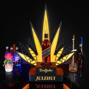 Chất lượng cao biểu tượng tùy chỉnh sang trọng <span class=keywords><strong>Tequila</strong></span> Vàng chai thuyết trình LED ánh sáng chất liệu Acrylic glorifier Champagne chai thuyết trình - Product Image 6