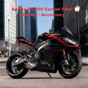 Marco de Matrícula de Motocicleta de Fibra de Carbono 3K 100% Seca para <span class=keywords><strong>Aprilia</strong></span> <span class=keywords><strong>RS</strong></span> 660 2021-2024, <span class=keywords><strong>Carenado</strong></span> de Motocicleta de Fibra de Carbono al por Mayor - Product Image 2