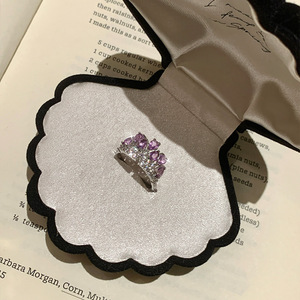 9 Dainty 3*4mm Pear Cut Natural Stone King Crown <b>Adjustable</b> <b>Rings</b> 925 Sterling Silver Colorful Gemstone Statement Women Jewelry - Product Image 3