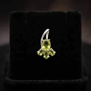 Ramavati Gems 925 Sterling Silver Gold Plated Fine <b>Pendants</b> Charms Natural Peridot Gold Pearl Flimming Setting Vintage Gift - Product Image 3