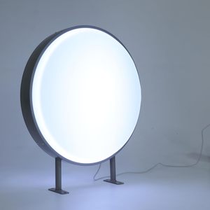 Round Double-Sided LED Advertising <b>Light</b> Box <b>Sign</b> With Aluminum Frame For Cafes Bars Restaurants Outdoor Waterproof Display - Product Image 6