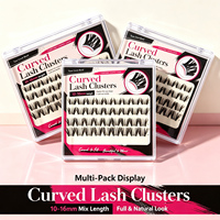 Yiernuo Cils DIY faits main pour bouquets de cils, prêts pour les soirées, volume, longueurs mixtes, plateau, forme œil, courbés, pour maquillage de soirée romantique