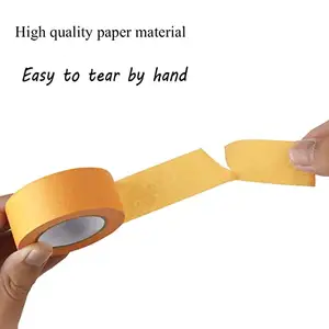 Masking Paper Tape Wholesale No Glue Residue Crepe 80 Degree Automotive High Temperature Masking Paper Tape