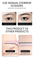 Lames de rasoir multifonctionnelles pour sourcils, outil de dermaplaning facial pour femmes, pour exfolier, tailler et raser avec une lame inclinée