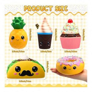 TOYSRUNNER Jouets sensoriels anti-stress en mousse TPR/PU style Mochi japonais Kawaii, 12 mini-jouets compressibles en forme de bonbons et d'aliments, vente chaude - Product Image 4