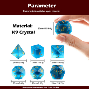 <strong>Dice</strong> Manufacturers Artificial RPG Blue Matte Glass <strong>Dice</strong> Set for Role-playing Games - Product Image 3