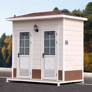 Toilettes publiques en bois préfabriquées pour parcs et zones touristiques - Product Image 1