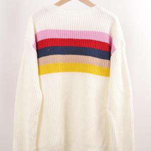 Maglione grande maglioncino per <span class=keywords><strong>maglieria</strong></span> Intercolor da S-XL autunno nuova combinazione sottile da donna - Product Image 5