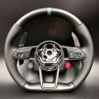 Volant en cuir YLA adapté aux Audi A3 A4 A5 S3 S4 S5 RS3 RS4 RS5 B8.5 8P 8V B9 C7 A6 A7 RS6 RS7 Q3 Q5 Q7 Q8 R8 TT TTS TTRS