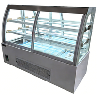 Vitrine à gâteaux coulissante en verre de style européen pour boulangerie, avec compresseur écoénergétique, idéale pour les mousses.