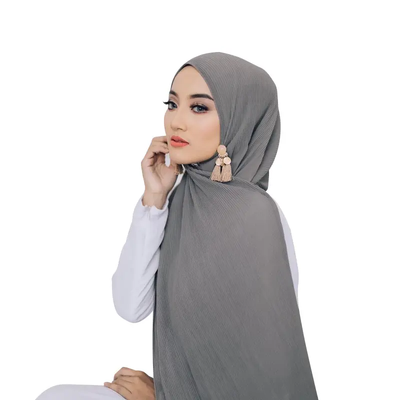S-yenİ ürün özel teklif müslüman başörtüsü İslam kadınlar şifon eşarp arap eşarp başörtüsü Abayeh şal düz renk eşarp