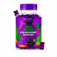 Gummies aux champignons Lion's Mane, Reishi, Chaga et Cordyceps, complément alimentaire fonctionnel pour améliorer la mémoire, le sommeil et l'énergie.