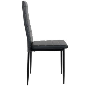 Free Sample Modern Room Dine Faux Genuine Leather High Back Luxury Industrial Restaurant Kitchen Dining <b>Dinning</b> <b>Chair</b> - Product Image 3