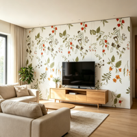 Material Dinding Interior Premium untuk Ruang Komersial Panel Dinding Marmer Floral