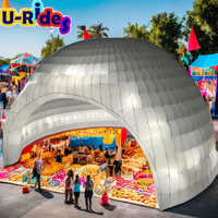 Tente dôme gonflable de haute qualité certifiée CE avec ventilateur intégré, imperméable, blanche, plus de 3,6 m de haut, pour événements (vente en gros)