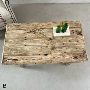 Large Antique <b>Wooden</b> Coffee <b>Table</b> <b>Rustic</b> Handcrafted Center <b>Table</b> Traditional Living Room Furniture Reclaimed Wood Design - Product Image 5