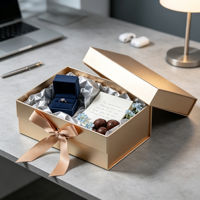 Boîte cadeau en papier marbré avec couvercle magnétique, estampage doré, boîte vide avec sac pour mariage, fête, bonbons, vente en gros