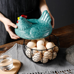 Hen Egg Storage Basket Wrought Iron Mesh Kitchen <b>Freshness</b> Preservation Container For Eggs Potatoes <b>Garlic</b> - Product Image 3