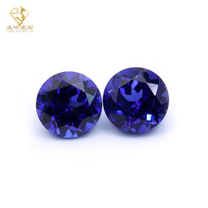 라운드 랩 자란 사파이어 로얄 블루 랩 사파이어 스톤 GRC/AGL 쥬얼리 제작을위한 사소한 포함 블루 원석 인증 - Product Image 1