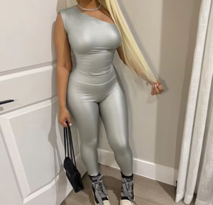 Viviblook D25ST141 ropa de calle para mujer verano sin mangas fuera del hombro chaleco plisado pantalones de cintura alta conjunto de 2 piezas conjuntos de verano - Product Image 5