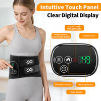 Ceinture lombaire chauffante vibrante Eveekon avec masseur de taille sans fil et support abdominal chauffant