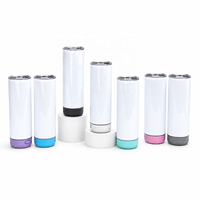 Bouteille isotherme en acier inoxydable de 20 oz avec haut-parleur Bluetooth intégré, vierge pour sublimation, imprimable par presse à chaud, pour le sport