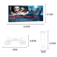 Nouvelles dents de vampire rétractables, accessoires de jeu de rôle d'Halloween, prothèses dentaires d'Halloween, dents de vampire zombie