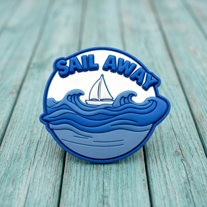 Patch personnalisé en silicone souple en relief 3D à coudre, forme ronde, pour chapeaux – Article personnalisable en gros - Product Image 5