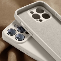 Étui en silicone liquide de luxe antichoc avec anneau magnétique, couleur unie, compatible avec les modèles 16/17 Air/15 Pro Max/14 Plus