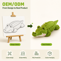 Peluche de crocodile vert Kawaii avec ventre crème, adorable animal en peluche reptile pour cadeau sur le thème de la jungle