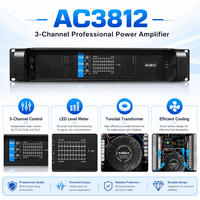 Amplificateur de puissance de classe H à 3 canaux 2x800W + 1200W, amplificateur audio professionnel pour DJ, enceintes PA, caisson de basses et sonorisation en direct
