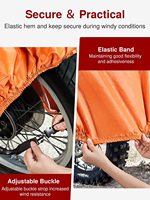 Housse de moto personnalisée avec logo, durable, anti-poussière, anti-UV, imperméable, résistante aux déchirures, en polyester avec trous de verrouillage, tailles M/S/L