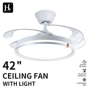 Lámpara de Techo con Ventilador LED de 42 Pulgadas, Tres Colores (Gris, Negro, Blanco), Acrílico, para Sala de Estar - Product Image 4