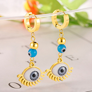 Orecchini occhio Punk moda oro rosa occhi diavolo orecchini in acciaio al titanio orecchini in argento in acciaio inossidabile occhio del diavolo - Product Image 5