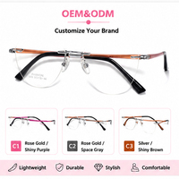 Lunettes de vue œil-de-chat sans monture pour femmes, monture carrée optique sans cadre, magnifiques lunettes en résine, modèle Animal Zg510zr, directement de l'usine