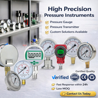 Flange Type Back Mount Refrigeration Pressure Gauge Stainless Steel Construction Class 1.6 Accuracy Liquid Filled Pressure Gauge