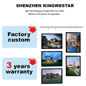 6 X A3 Vertical Dual-Sided Poster Frames Hanging Illuminated Window Display Light Boxes for <strong>Real</strong> <strong>Estate</strong> <strong>Agency</strong> - Product Image 2