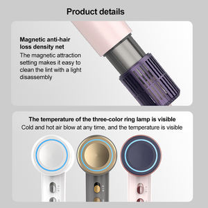 Mini sèche-cheveux 248g 1300W Sèche-cheveux sans balais Haute vitesse Cycle de vent chaud et froid Ions négatifs Sèche-cheveux avec fonction ionique - Product Image 5